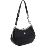 Borsa a spalla con placca Orb in nero Vivienne Westwood - donna 