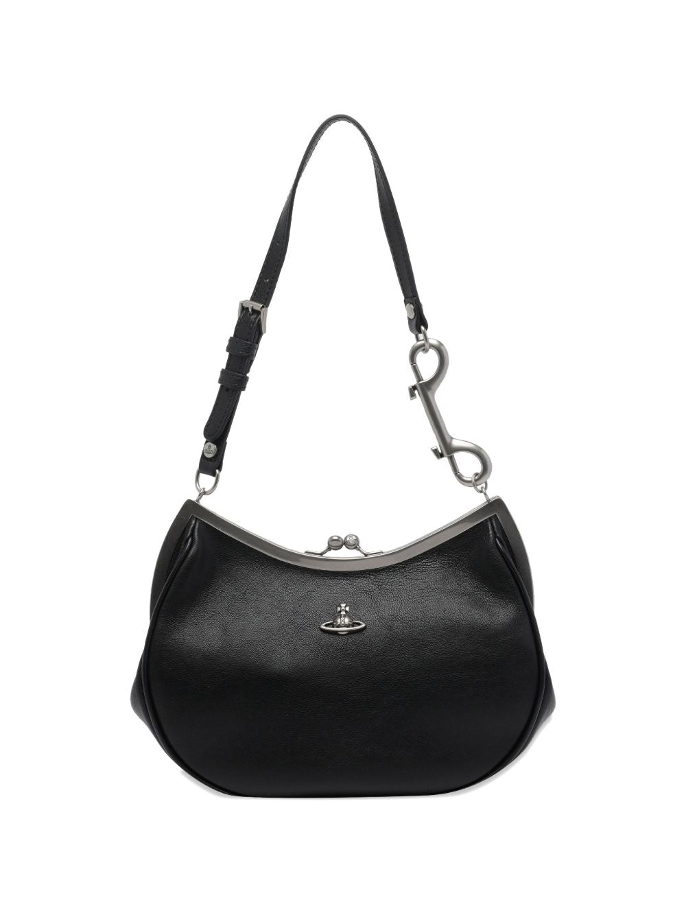 Borsa a spalla con placca Orb in nero Vivienne Westwood - donna 