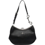 Borsa a spalla con placca Orb in nero Vivienne Westwood - donna 