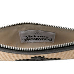 Borsa in rafia con logo in beige Vivienne westwood - donna 