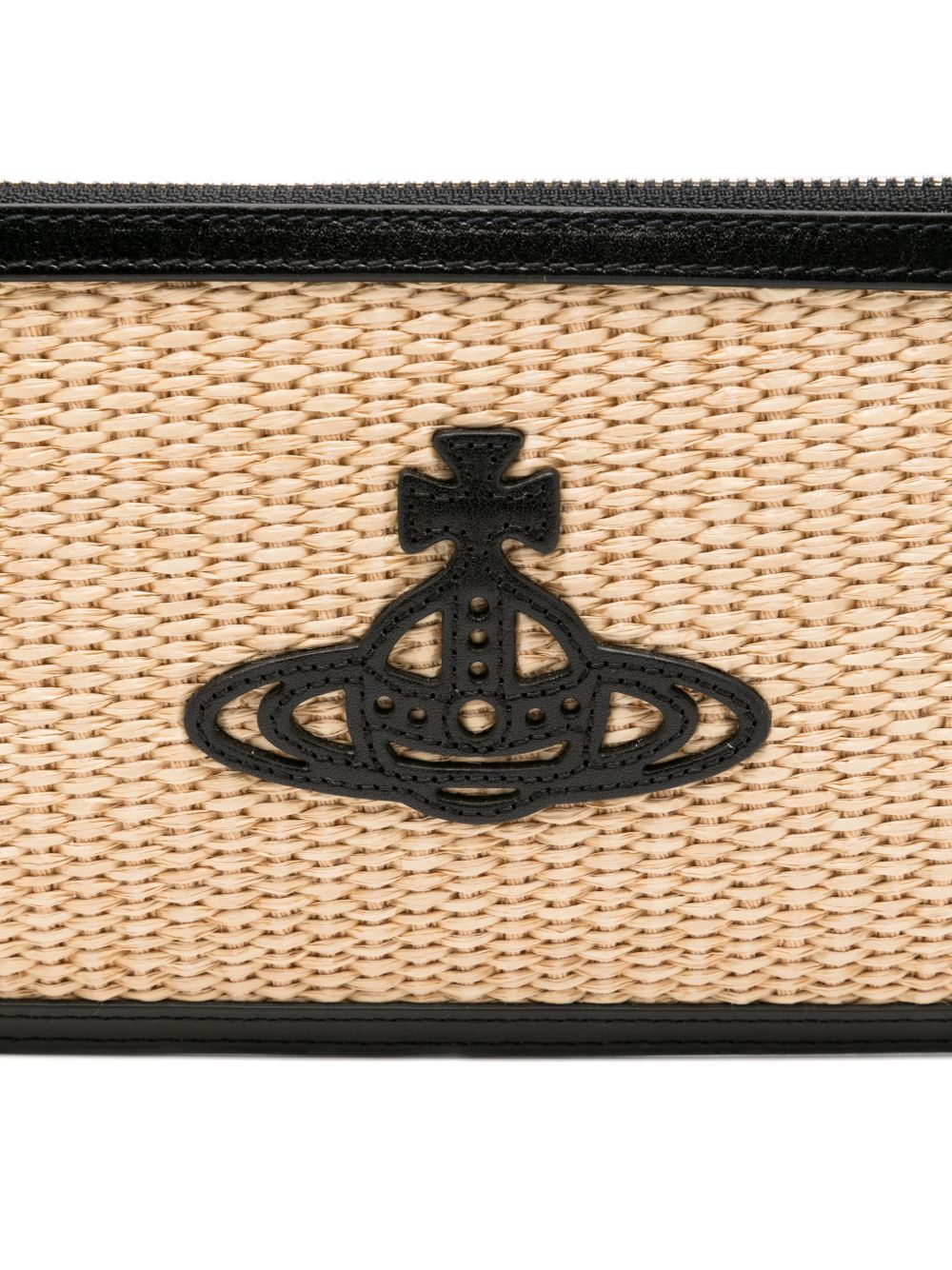 Borsa in rafia con logo in beige Vivienne westwood - donna 