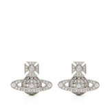 Orecchini a bottone con cristalli in argento Vivienne westwood - donna 