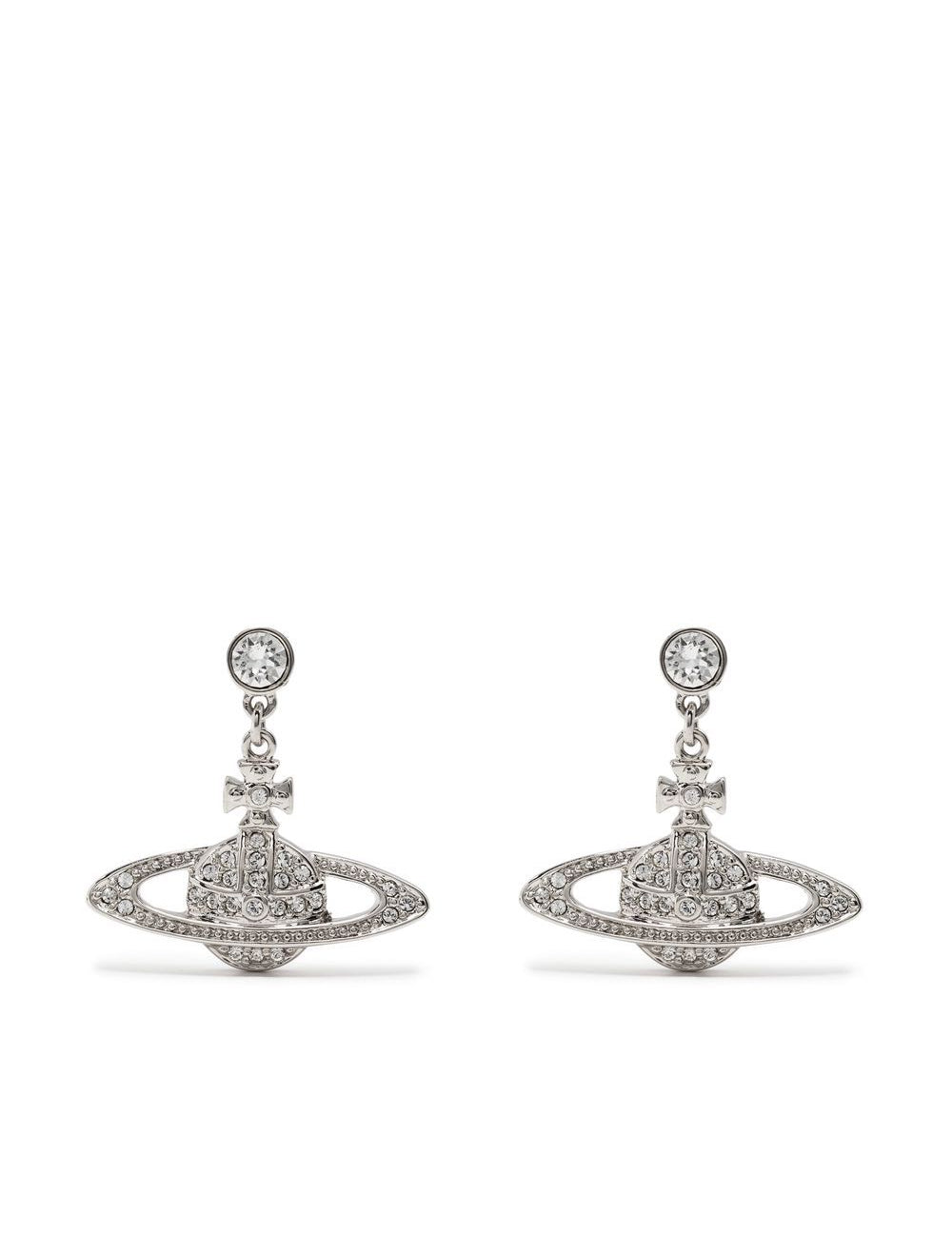 Orecchini Orb con cristalli in argento Vivienne westwood - donna 