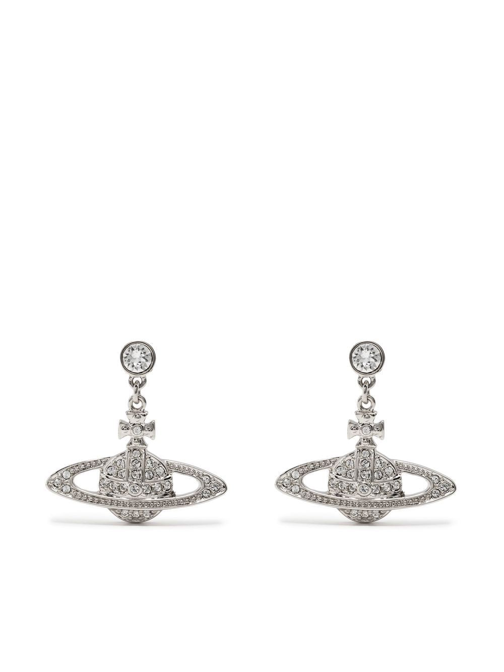 Orecchini Orb con cristalli in argento Vivienne westwood - donna 
