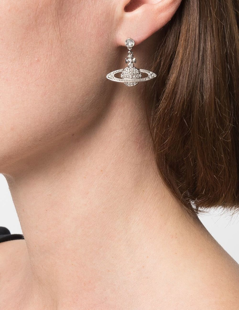 Orecchini Orb con cristalli in argento Vivienne westwood - donna 