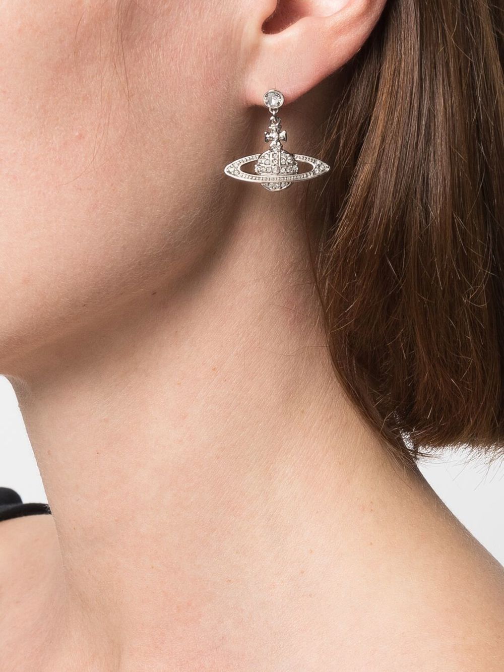 Orecchini Orb con cristalli in argento Vivienne westwood - donna 