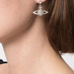 Orecchini Orb con cristalli in argento Vivienne westwood - donna 