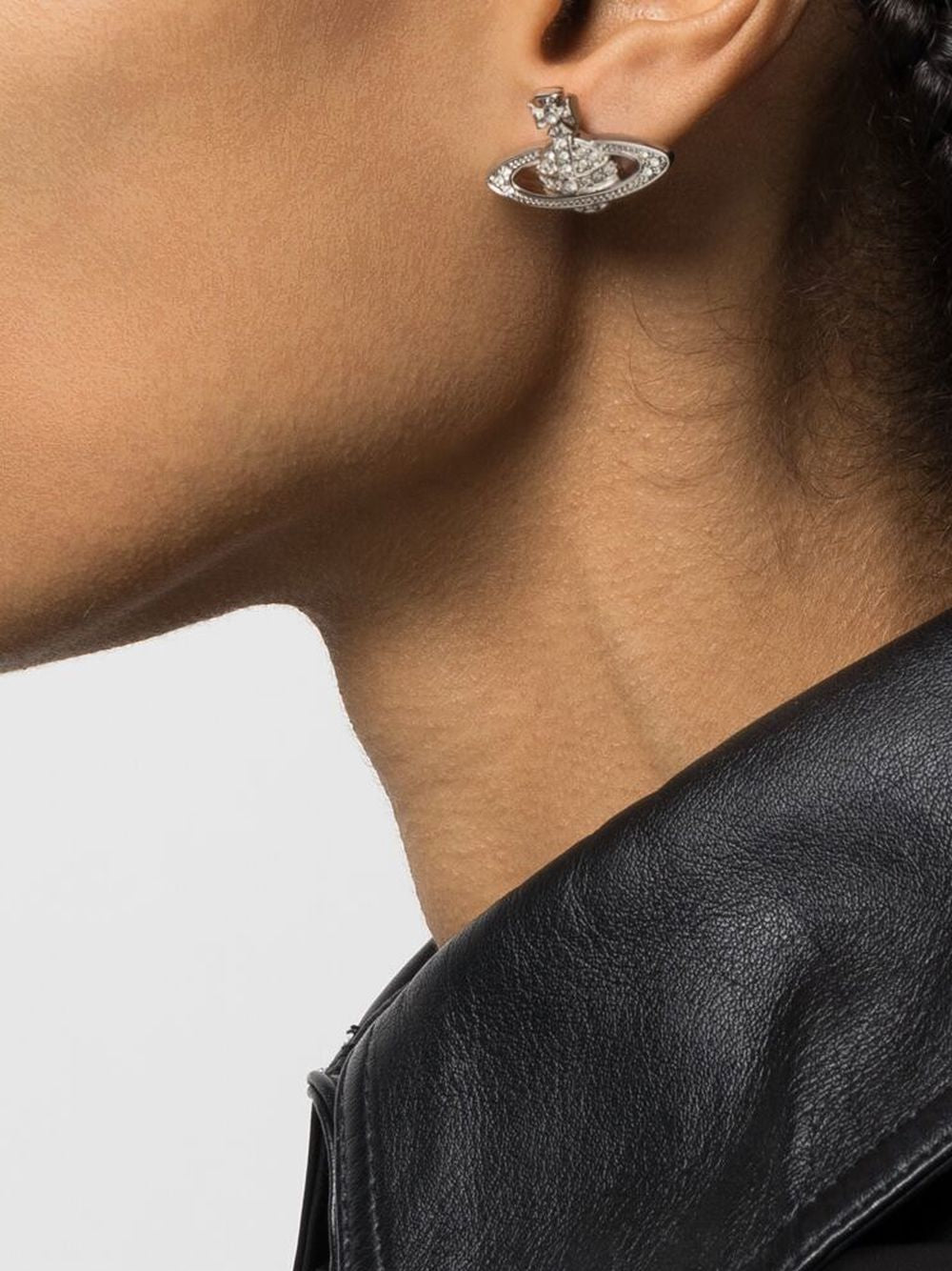 Orecchini orb con cristalli in argento Vivienne westwood - donna 