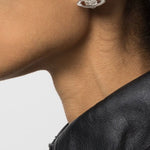 Orecchini orb con cristalli in argento Vivienne westwood - donna 
