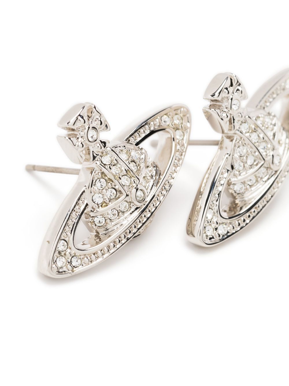 Orecchini orb con cristalli in argento Vivienne westwood - donna 