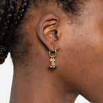 Orecchini a cerchio con sfera di cervo in oro Vivienne westwood - donna 