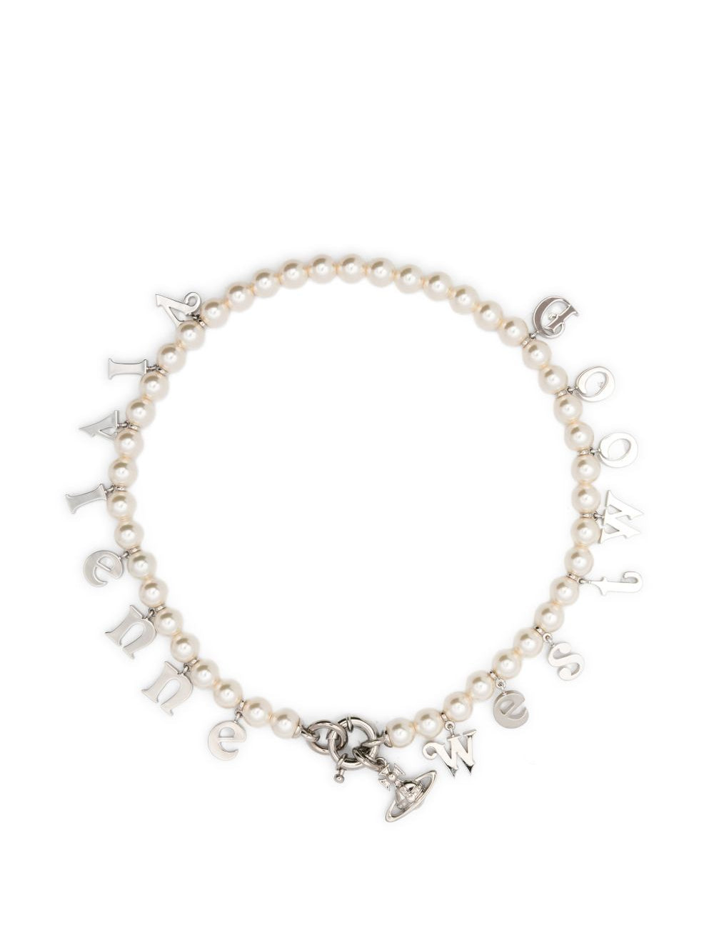 Collana con ciondolo di perle leanne color crema Vivienne westwood - donna 