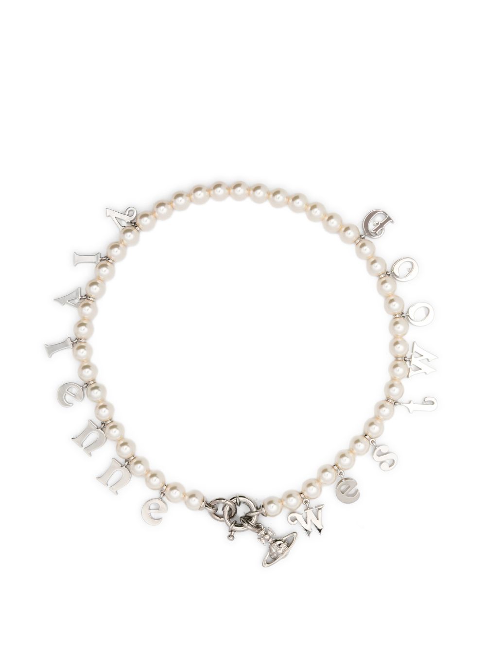 Collana con ciondolo di perle leanne color crema Vivienne westwood - donna 