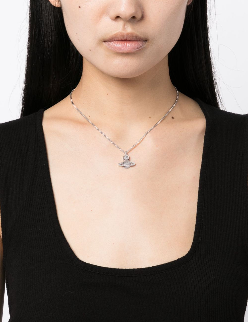 Collana a catena con pendente Orb in argento Vivienne westwood - donna 