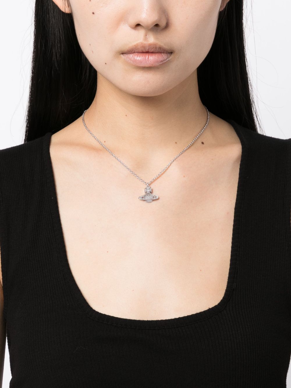 Collana a catena con pendente Orb in argento Vivienne westwood - donna 