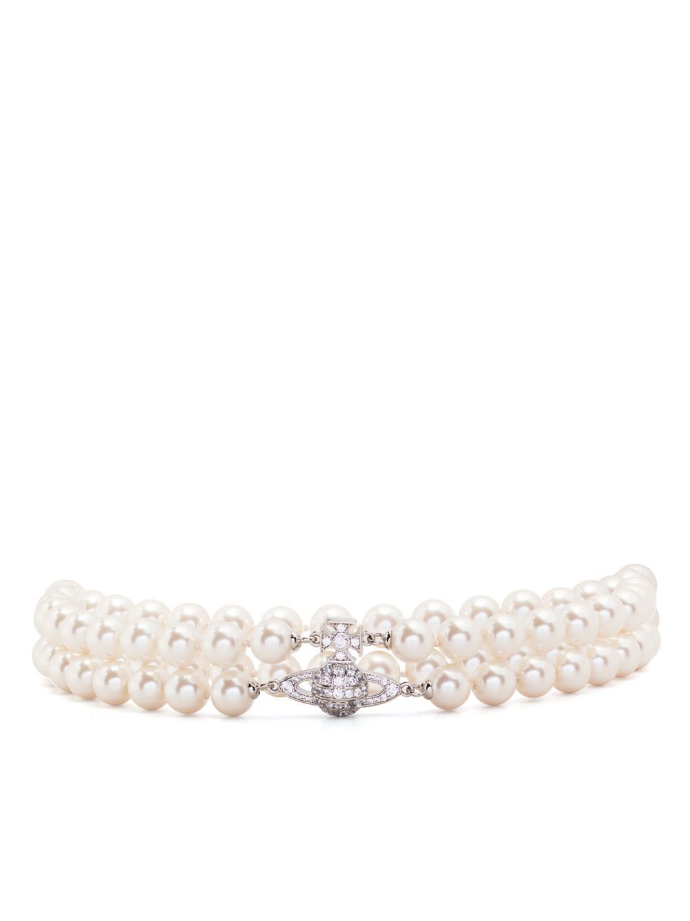 Choker Orb con perle in avorio Vivienne westwood - donna 