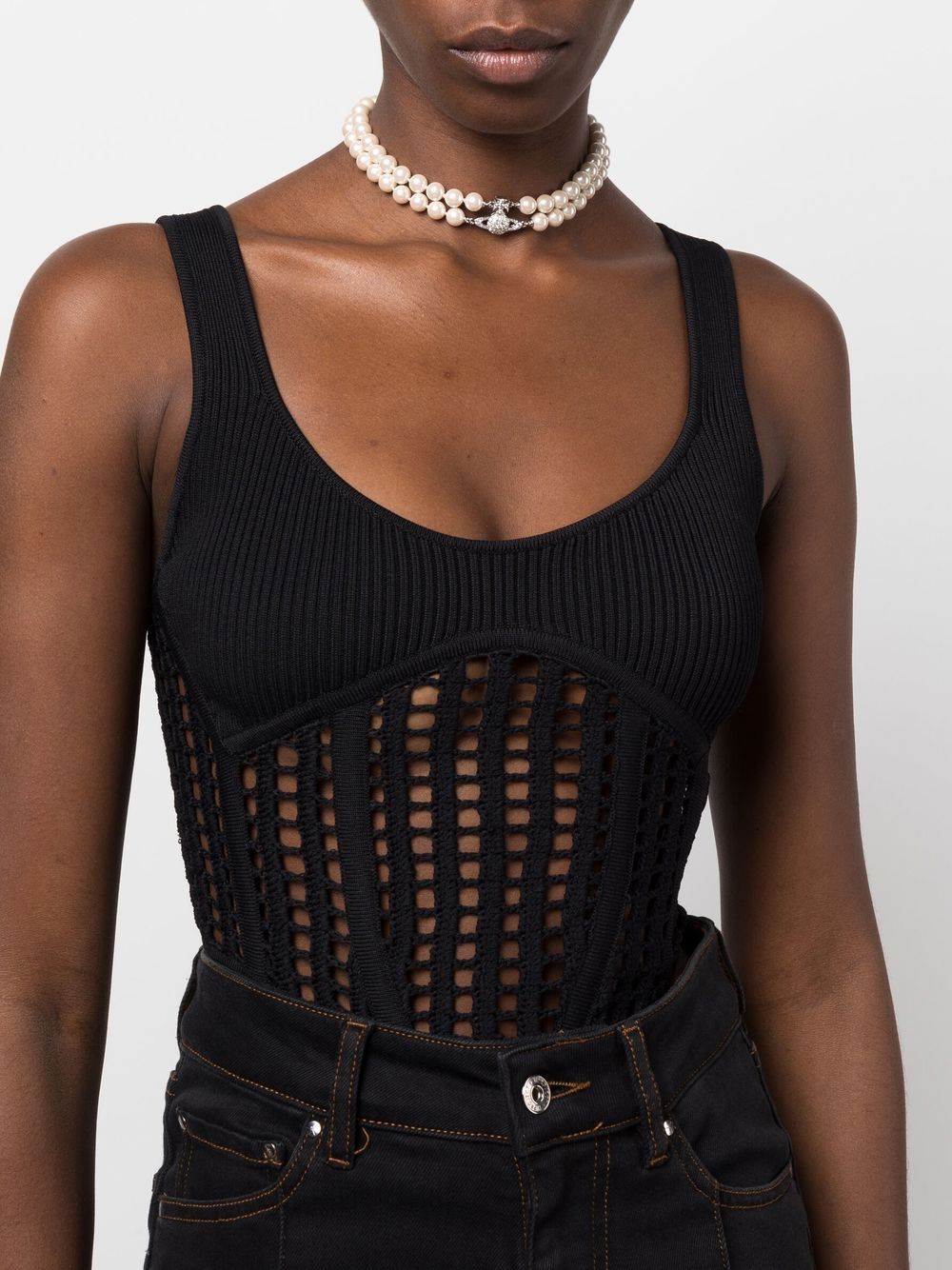 Choker Orb con perle in avorio Vivienne westwood - donna 
