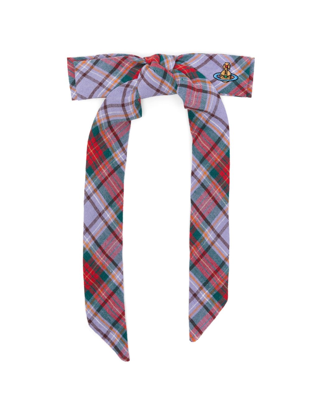 Clip per capelli con fiocco in tartan multicolor vivienne westwood - donna 