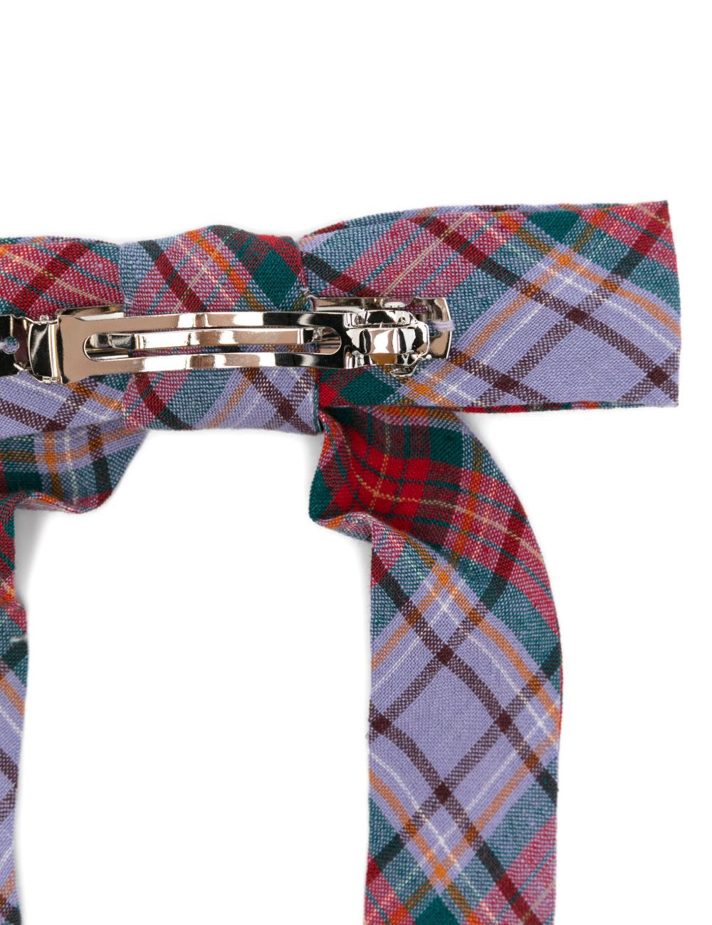 Clip per capelli con fiocco in tartan multicolor vivienne westwood - donna 