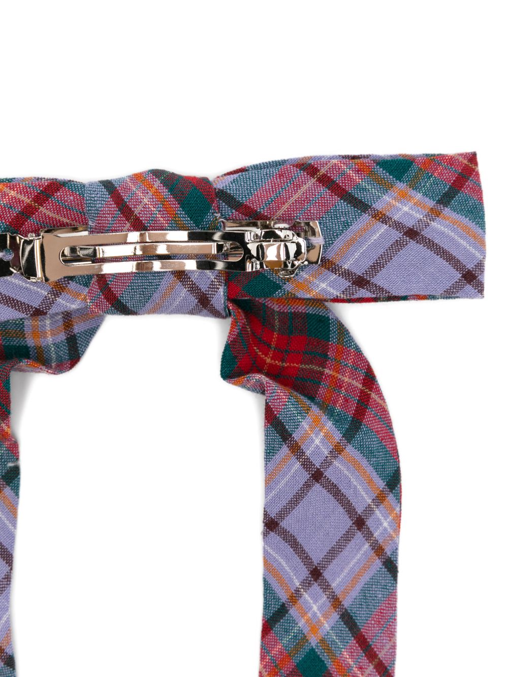 Clip per capelli con fiocco in tartan multicolor vivienne westwood - donna 