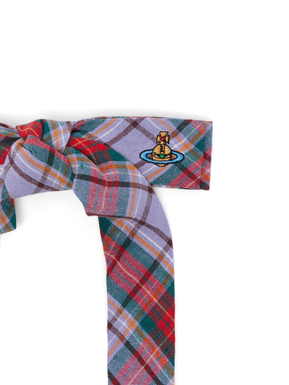 Clip per capelli con fiocco in tartan multicolor vivienne westwood - donna 