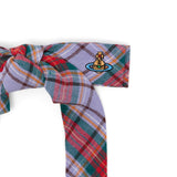 Clip per capelli con fiocco in tartan multicolor vivienne westwood - donna 