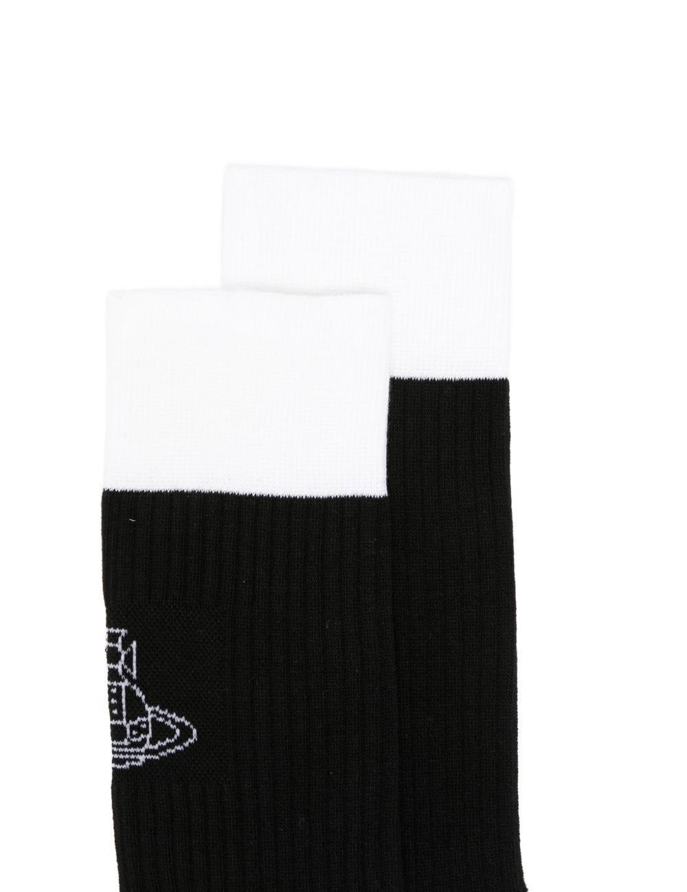 Calzini con logo in bianco e nero 