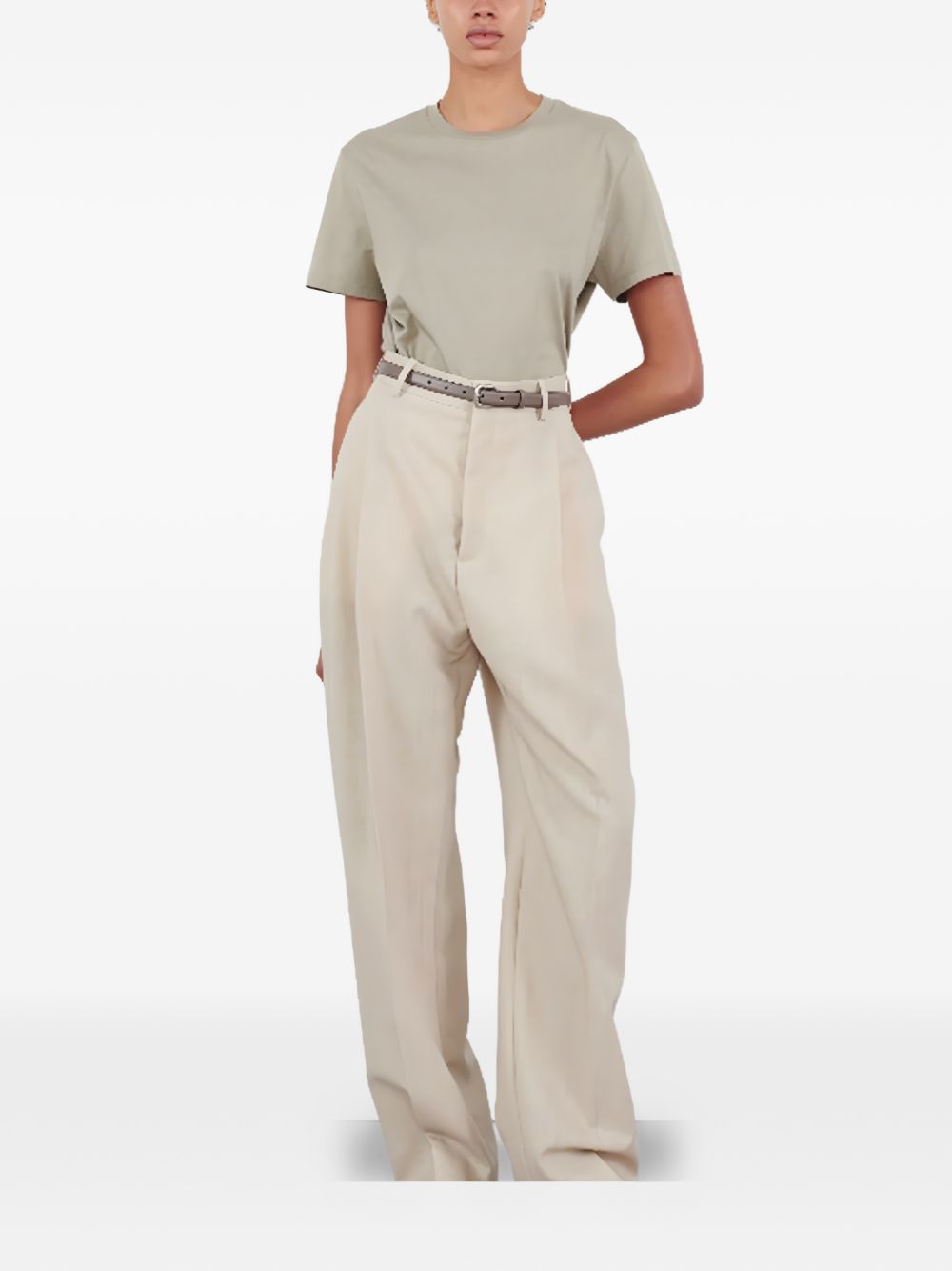T-shirt girocollo in grigio Wardrobe.Nyc - donna 
