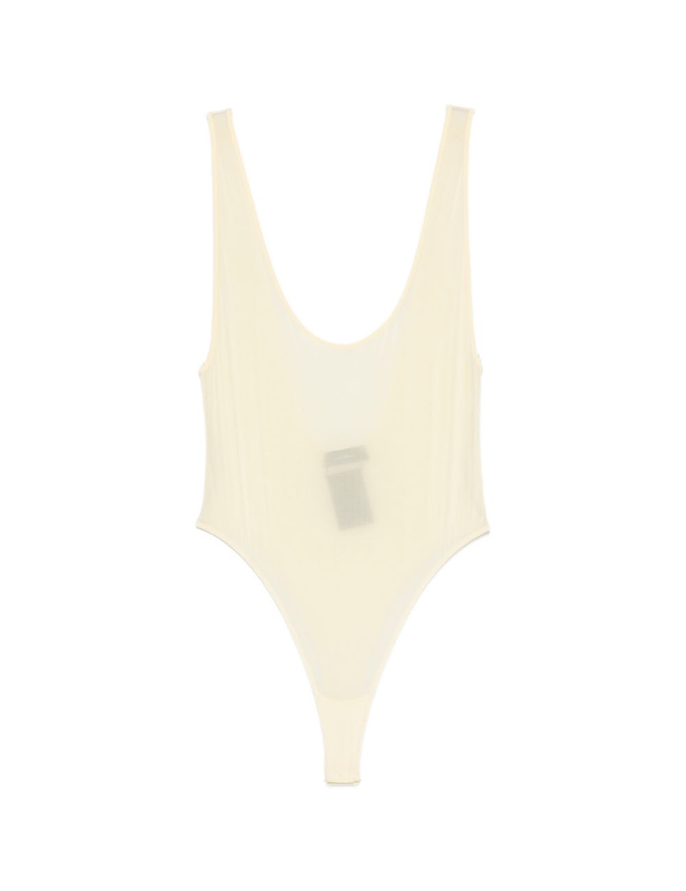 Body semi trasparente in giallo Wardrobe.Nyc - donna 