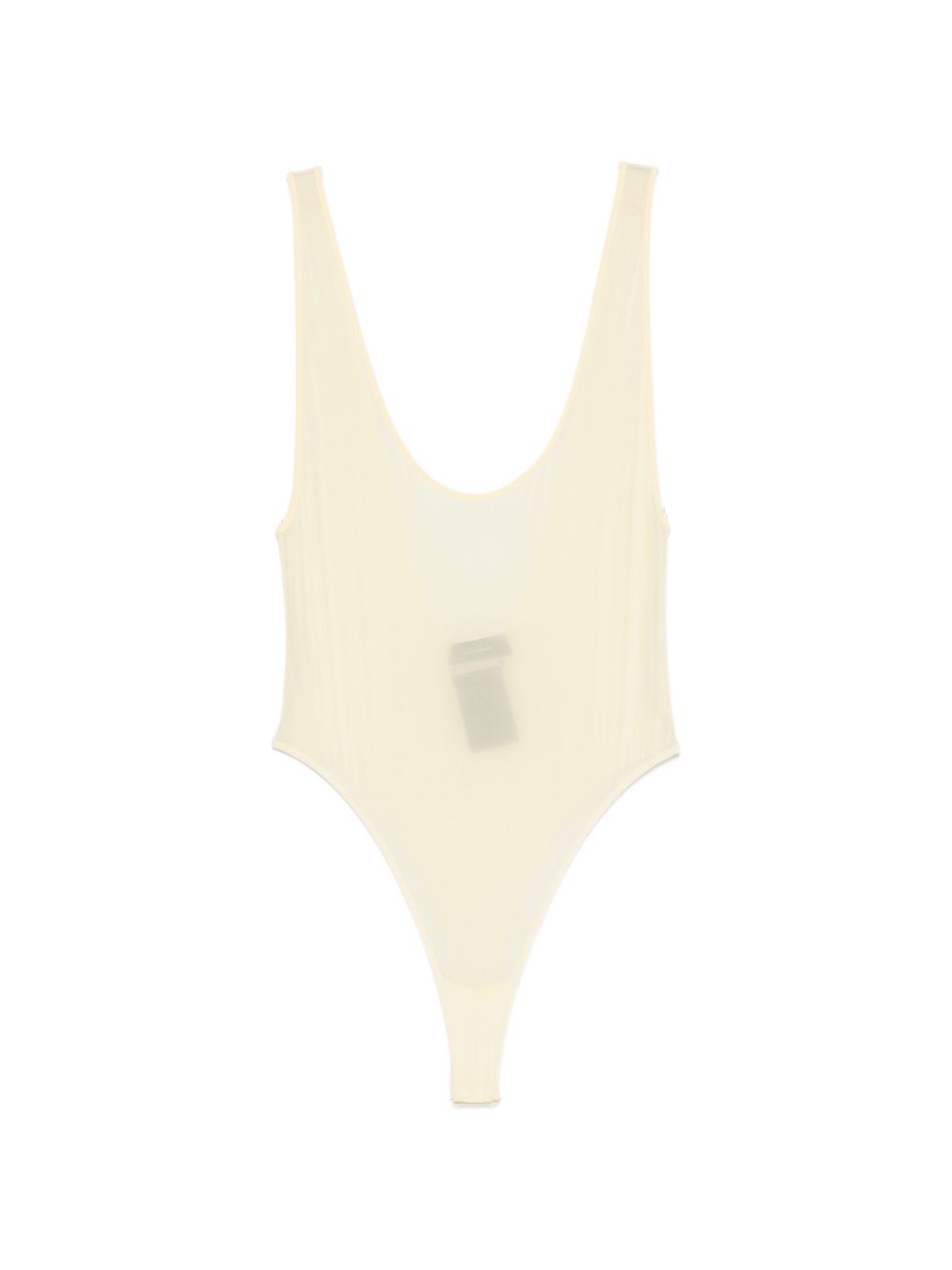Body semi trasparente in giallo Wardrobe.Nyc - donna 