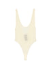 Body semi trasparente in giallo Wardrobe.Nyc - donna