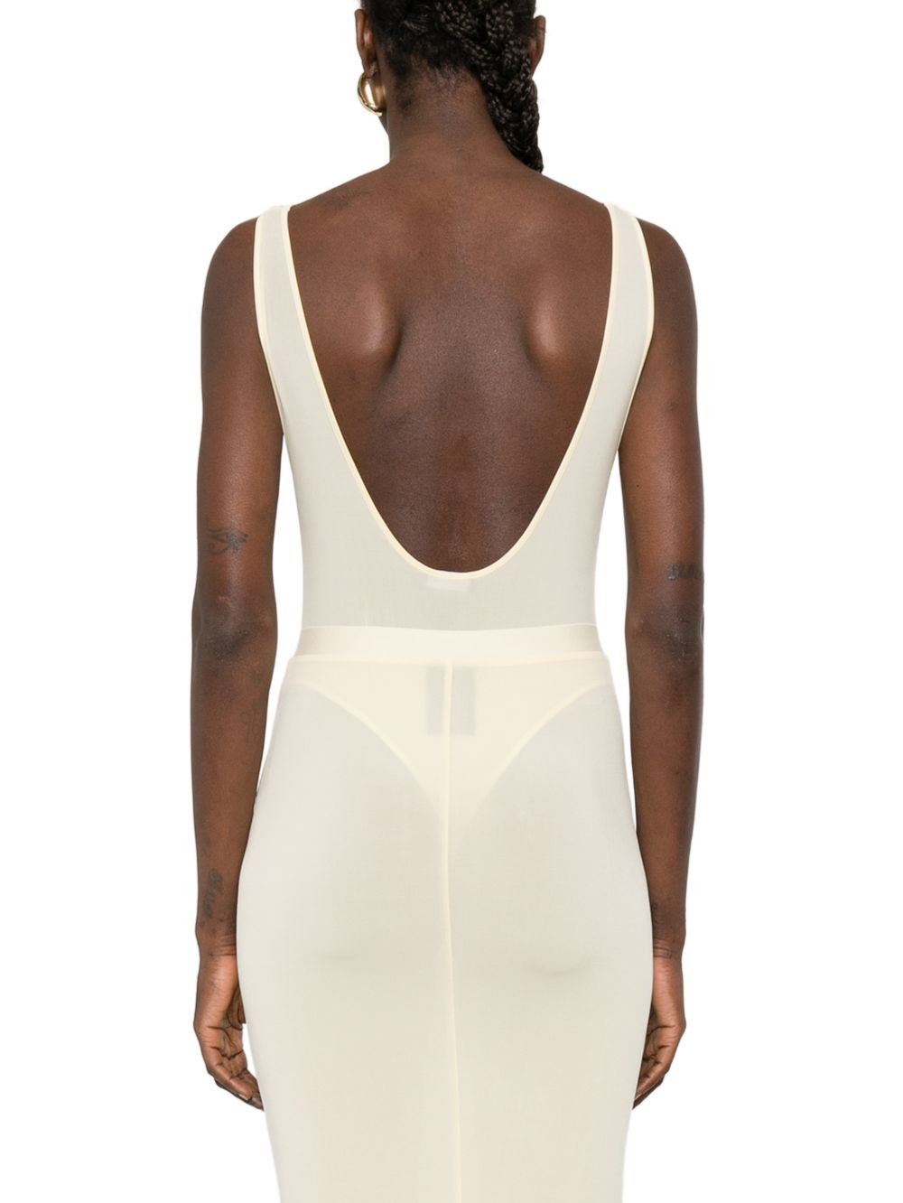 Body semi trasparente in giallo Wardrobe.Nyc - donna 