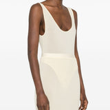 Body semi trasparente in giallo Wardrobe.Nyc - donna 