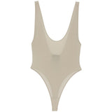 Body con scollo a V in grigio Wardrobe.Nyc - donna 