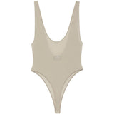 Body con scollo a V in grigio Wardrobe.Nyc - donna 