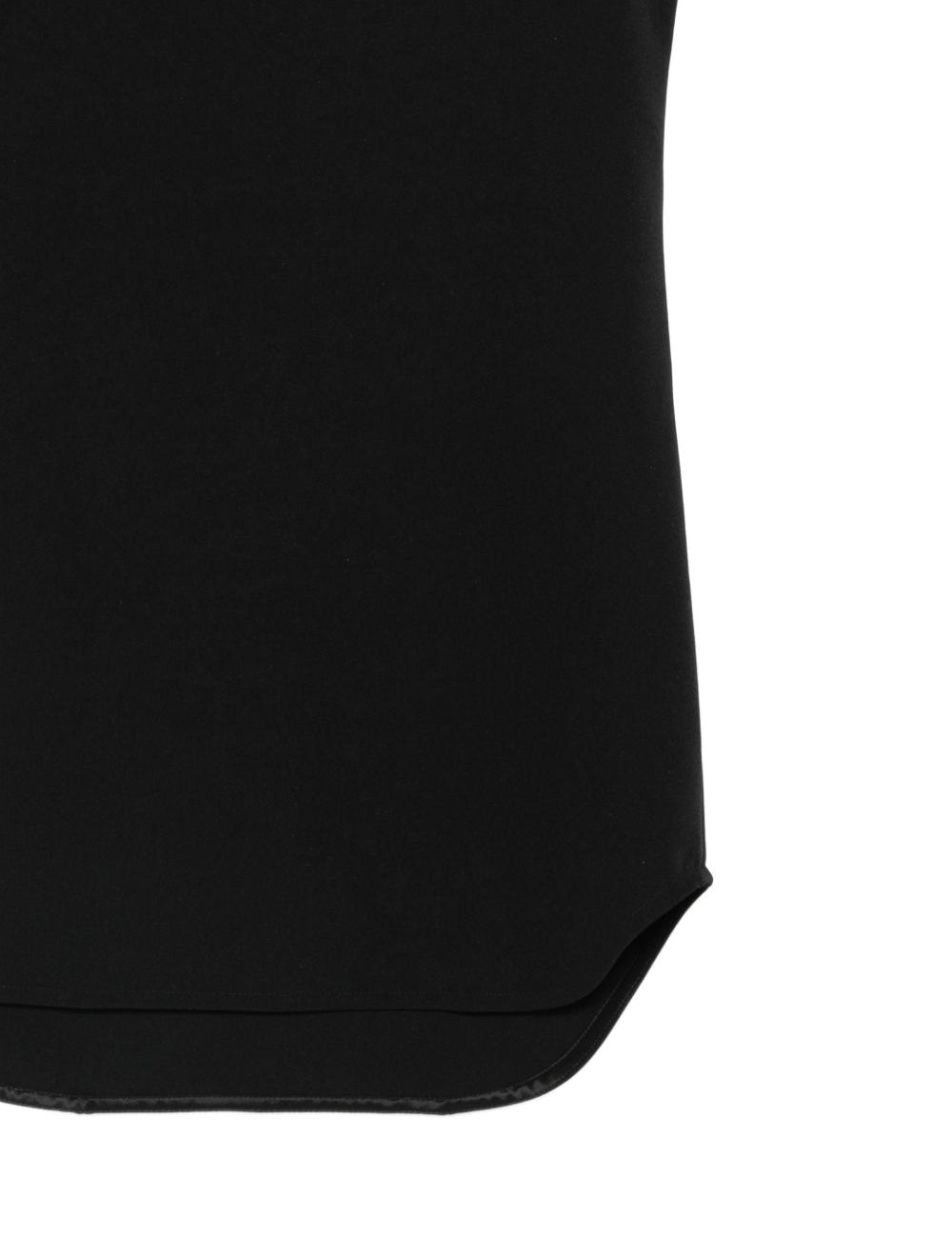 Canotta a coste con orlo curvo in nero Wardrobe.Nyc - donna 