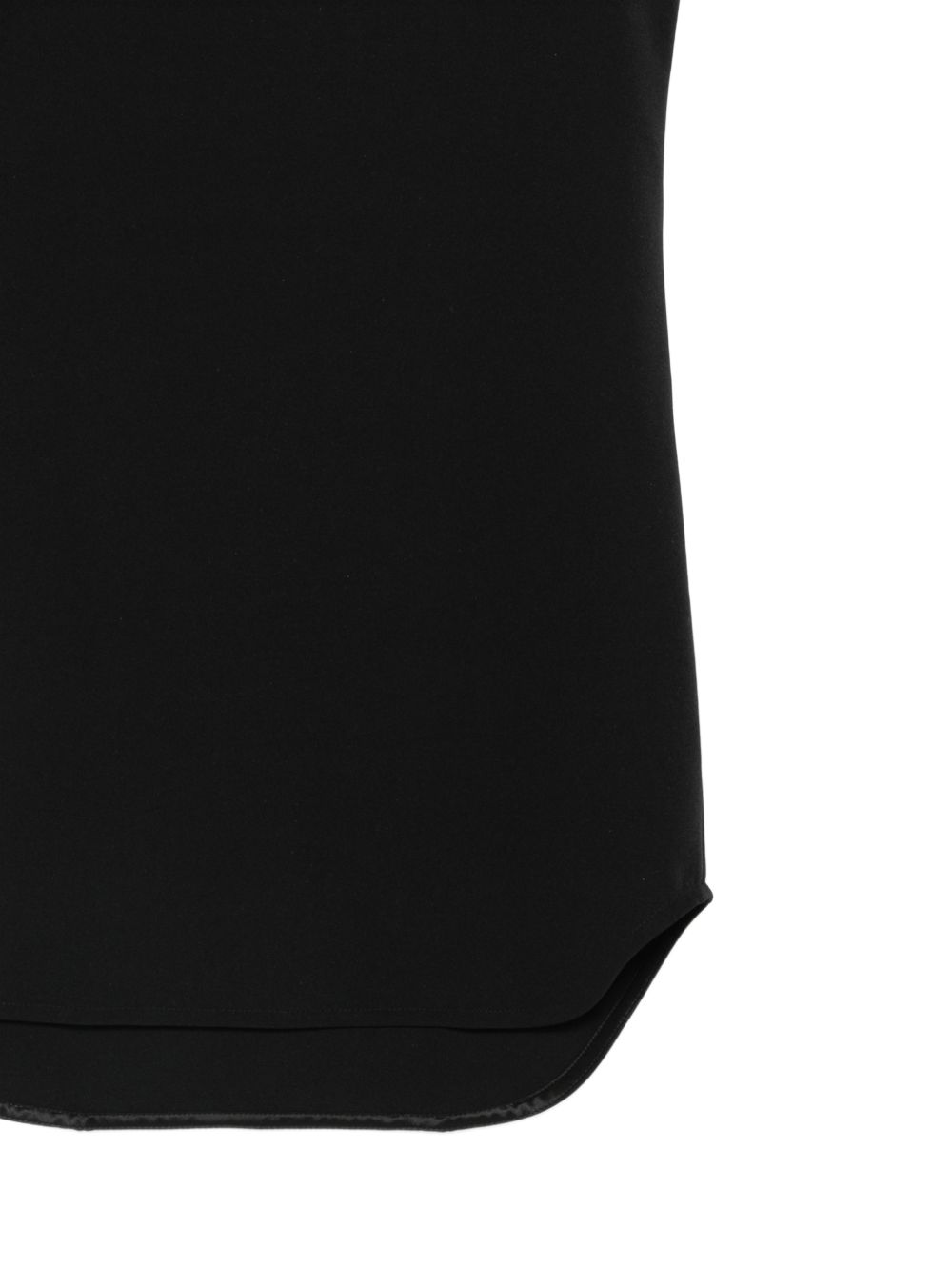Canotta a coste con orlo curvo in nero Wardrobe.Nyc - donna 