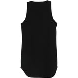 Canotta a coste con orlo curvo in nero Wardrobe.Nyc - donna 