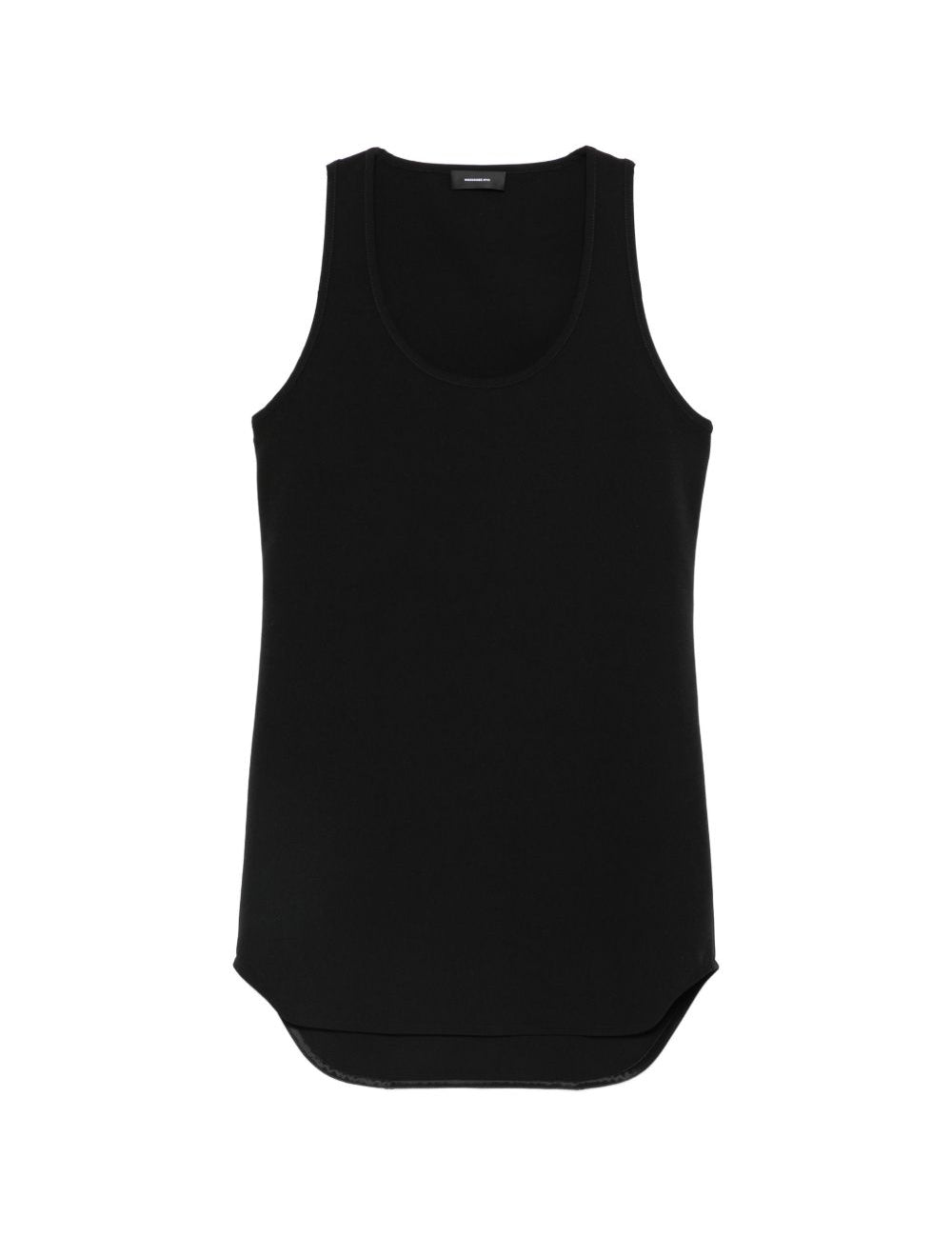 Canotta a coste con orlo curvo in nero Wardrobe.Nyc - donna 