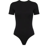 Body opaque a maniche corte in nero Wardrobe NYC - donna 