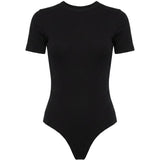 Body opaque a maniche corte in nero Wardrobe NYC - donna 