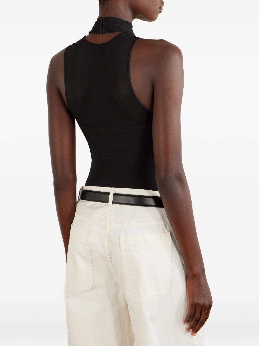 Body semi-trasparente in nero 