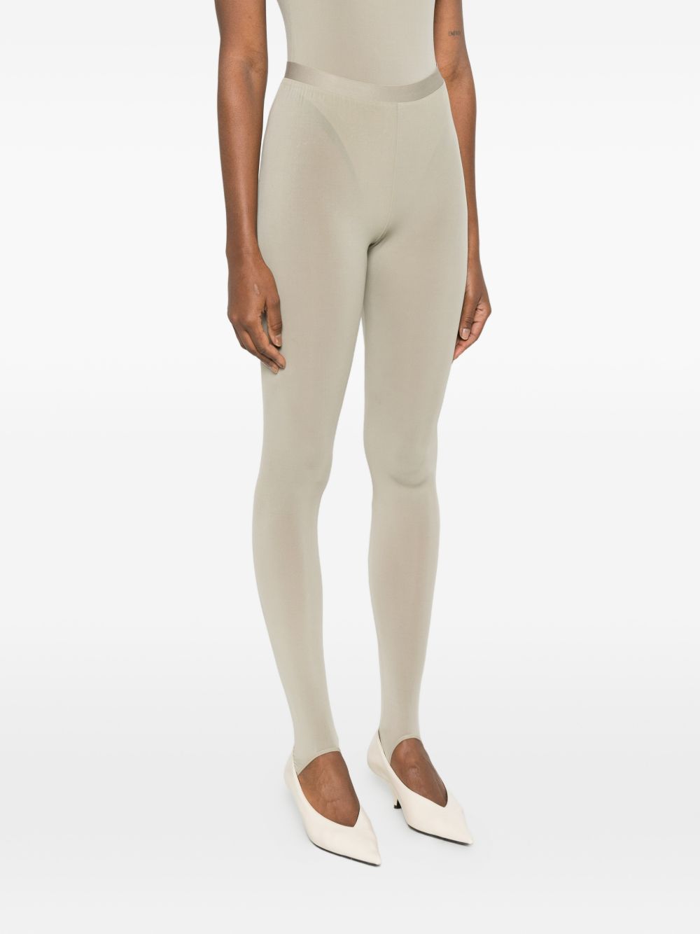 Leggings con staffa in beige Wardrobe.Nyc - donna 