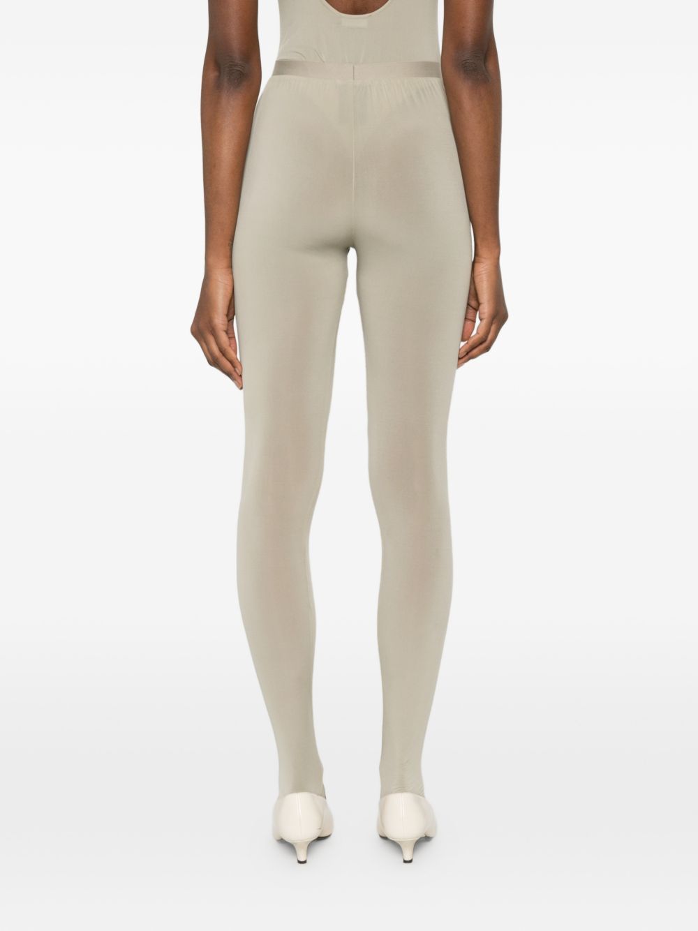 Leggings con staffa in beige Wardrobe.Nyc - donna 