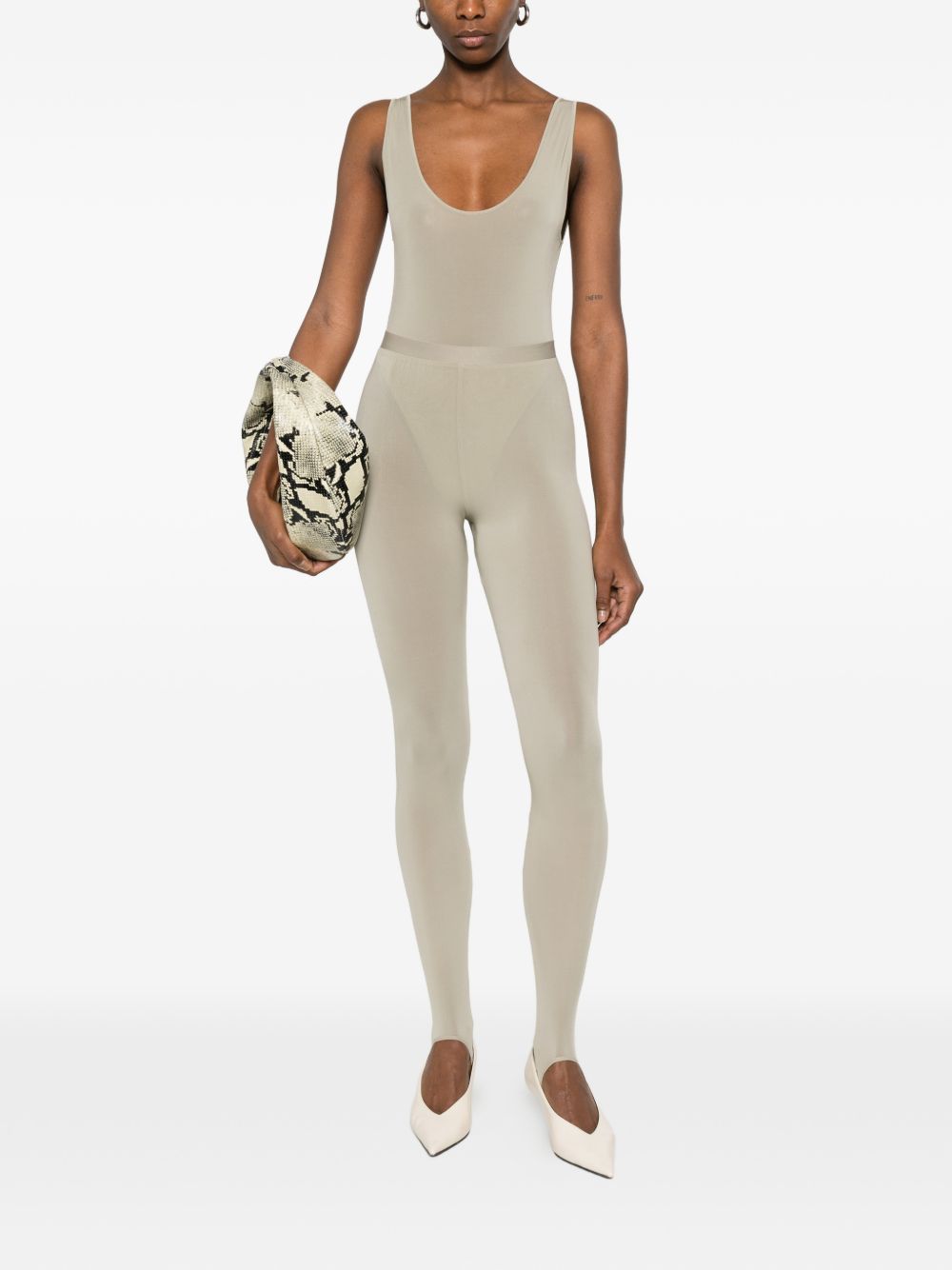 Leggings con staffa in beige Wardrobe.Nyc - donna 