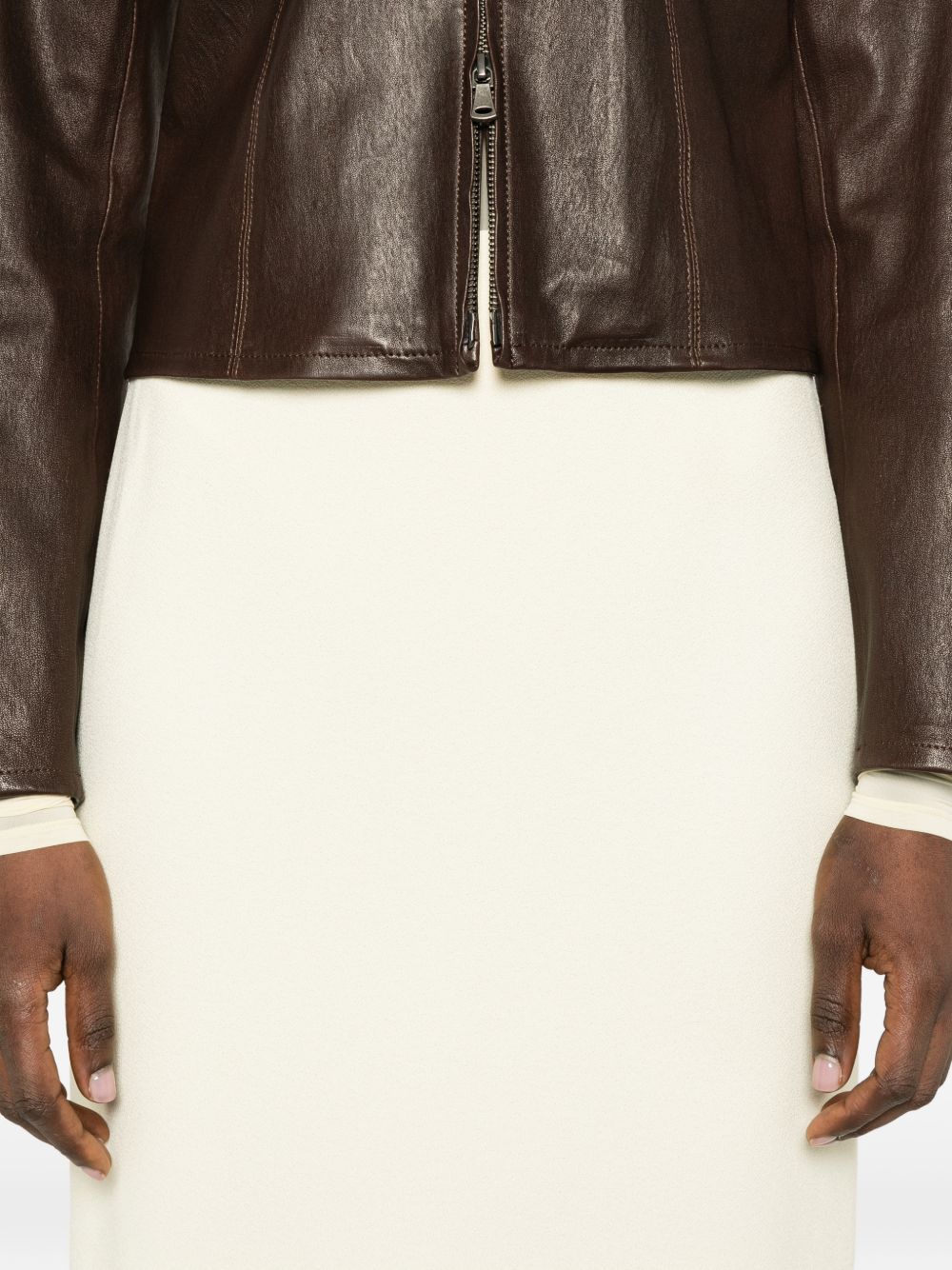 Gonna midi a vita alta in beige Wardrobe.Nyc - donna 