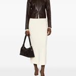 Gonna midi a vita alta in beige Wardrobe.Nyc - donna 