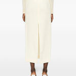 Gonna midi a vita alta in beige Wardrobe.Nyc - donna 