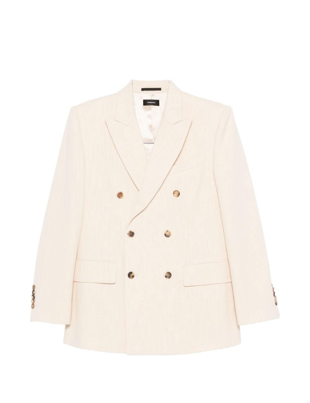 Blazer doppiopetto in beige Wardrobe.Nyc - donna 