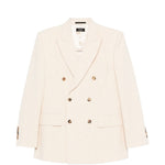 Blazer doppiopetto in beige Wardrobe.Nyc - donna 
